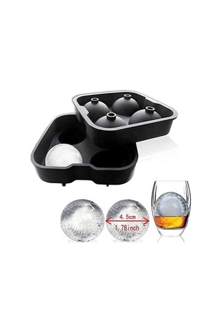 Buz Kalıbı - Silikon - Top 4'lü - 45 Mm Çok Renkli