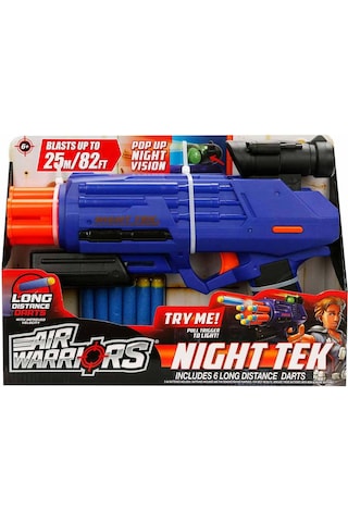 Buzzbee Air Warriors Night Tek Silah 57202 Mavi