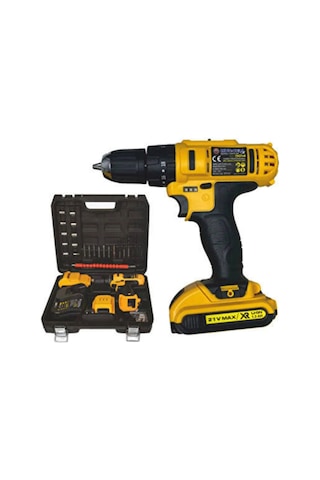 Moonshop 0-62-511 Darbeli 24W Çift Bataryalı Özel Çantalı Şarjlı Matkap