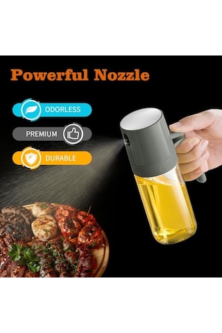 Için Zeytinyağı Püskürtücüsü 2'li Set - Yemek Pişirmek Için Çok Yönlü Zeytinyağı Sprey Şişesi - 250 Ml Genel