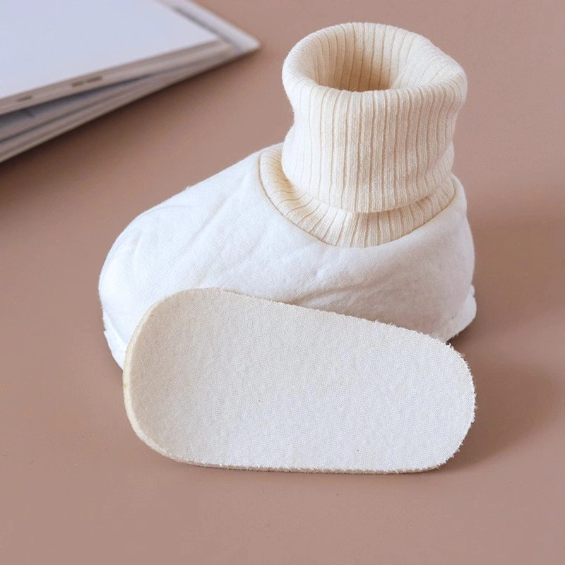 Uıowoo Kız Bebek Prenses Çorap - Yumuşak Taban, Kaymaz, %100 Pamuk - Yenidoğan Ve Bebekler İçin Şık Bej Parlak Panel