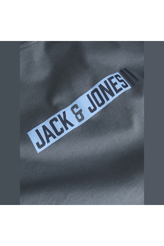 Jack & Jones Erkek Gögüs Baskili Bisiklet Yaka Tisört - Munk - 12298430 Turbulence