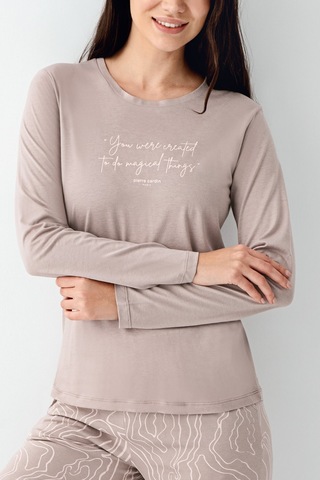 Pierre Cardin Kadın Kahverengi Pijama Takımı Pc9096-s-v1 Kahverengi