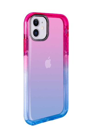 Apple Uyumlu iPhone 11 Uyumlu Zore Renkli Punto Kılıf-pembe-mavi Pembe-Mavi -