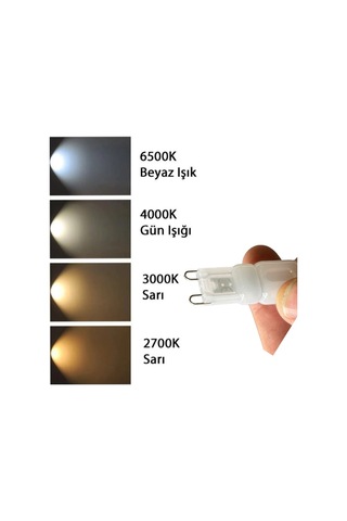 10 Adet Osaka 3w Sarı Işık 3000k Buzlu Dim Edilebilir G9 Duylu Led Kapsül Ampul