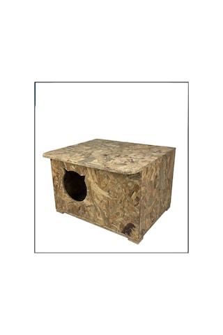 Goxawee Kedi Evi Dış Ortam Uygun Ahşap Kedi Evi Osb 60x45x40 Cm