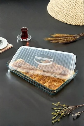 Piev Pratik Kare Dikdörtgen Ve Yuvarlak Borcam Kapağı Üçlü Set Şeffaf Pembe