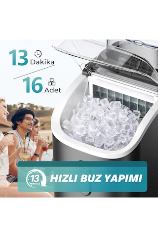 Küp Taşınabilir Buz Makinesi, Otomatik Temizleme, Hızlı Buz Yapma, Im005