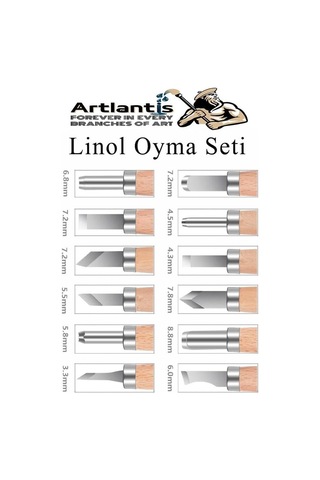 Linol Oyma Seti 6 Parça 1 Paket Kretuar Bıçağı Linol Oyma Kesme Bıçak Seti 6 Bıçaklı Linolyum Baskı Ahşap Sa