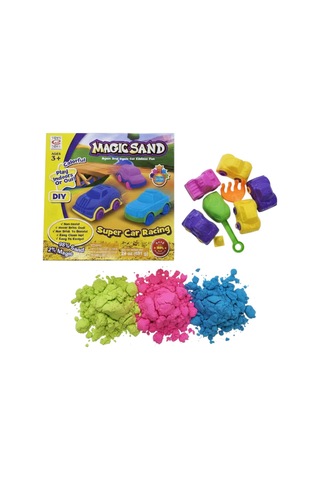 Magıc Sand Super Car Kinetik Kum Oyun Seti/ Araba Kalıplı Kum Oyunu 681 Gr Çok Renkli