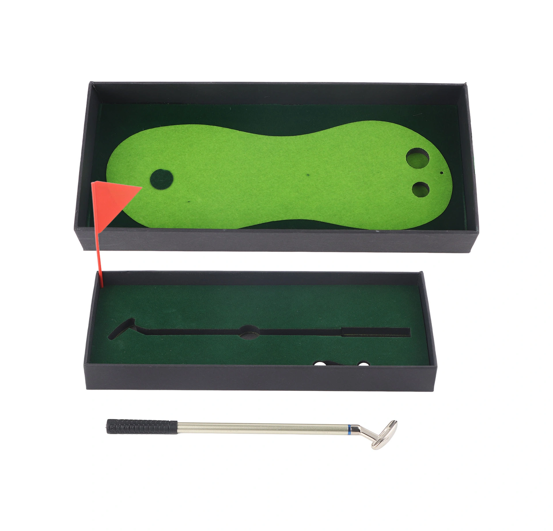 Vkemall Masaüstü Golf Antreman Seti - Mini Çim Alanı, Putter Kalem, Toplar Ve Bayrak İle Ofis/ev Eğlencesi Hediyelik