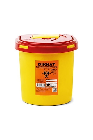 Enfekte Tıbbi Atık Kovası - 1.3 Lt Mint