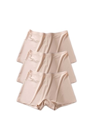 Royaleks 3 Adet Kadın Dikişsiz Görünmez Iz Yapmaz Mini Şort Boxer Ten