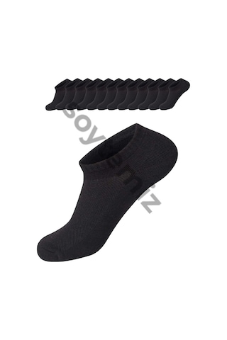 Soytemiz Unisex Cotton Görünmez Sneakers Spor Çorap Siyah 12 Çift Diğer