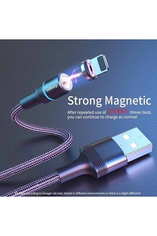 Prestigegoods Essager Mıknatıslı Usb C Kablo, Hızlı Şarj, Mikro Usb, Veri Ve Şarj, Cep Telefonu Kablosu
