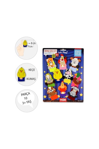 Tox Çiftlik Hayvanları 10 Parça Parmak Kukla Set T220