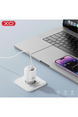 Ce20 Eu 30w Gan Pd Süper Hızlı Şarj Adaptörü Ve Type-c To Type-c Kablo Seti Apple Uyumlu iPhone & Android