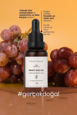 Bade Natural Saf Soğuk Sıkım Üzüm Çekirdeği Yağı 30 ML