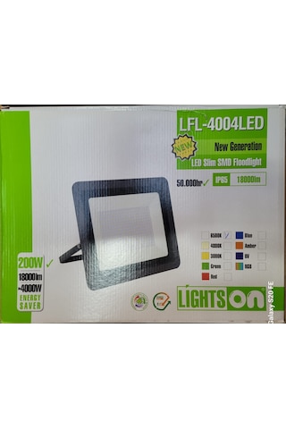 Lightson 200 Watt Parlak Beyaz Işık Led Projektör