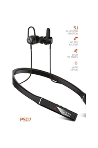 Powerway PS07 Bluetooth Ense Tipi Boyun Bantlı Sporcu Kulaklık
