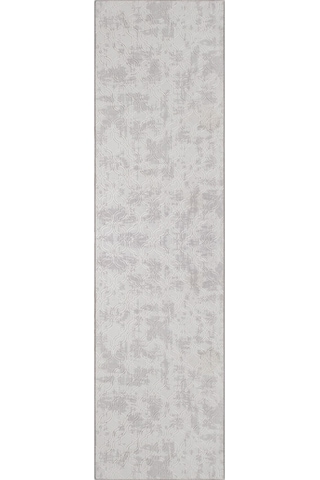 Yıkanabilir Kaymaz Tabanlı Violin Embos Kesme Rulo Halı Yolluk Gri