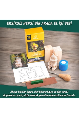 Beavercraft Dıy05 Ayı Figürü Ahşap Oyma Hobi Seti