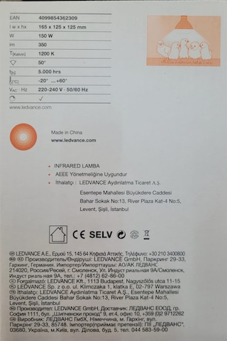 Ledvance 150watt İnfrared Br40 E27 Isıtıcı Ampul