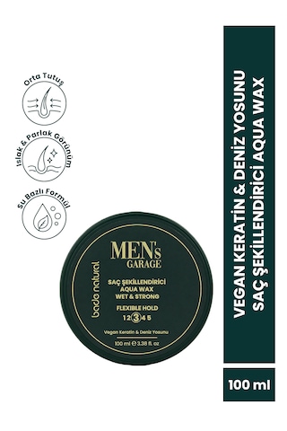 Bade Natural Men's Garage Saç Şekillendirici Aqua Wax 100 Ml