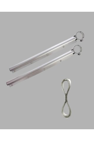 Kare Küpeşte Uyumlu Balkon Çamaşır Askısı 25x60 Cm Beyaz Pratik Açık Gri