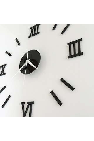 Xindoker 3d Pvc Akıllı Duvar Saati - Sessiz Tasarım, Özelleştirilebilir Boyut, Ev Ofis Dekoru Siyah Çok Renki