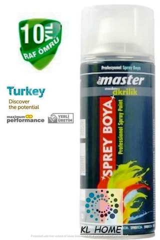 Açık Mavi Pro Seri Akrilik Sprey Boya- 400 Ml Büyük Boy-10 Yıl Raf Ömür 1 Adet 0323 Açık Mavi