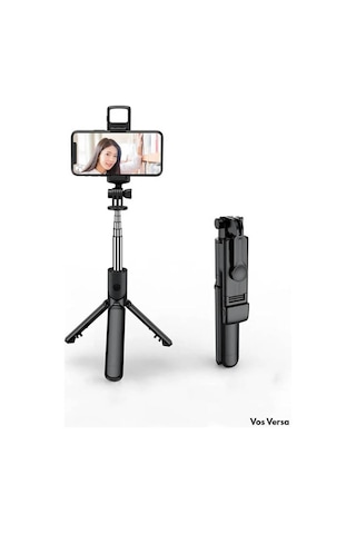 Led Işıklı Tripod Selfie Çubuğu Kablosuz Bluetooth Ile Uzaktan Kumanda