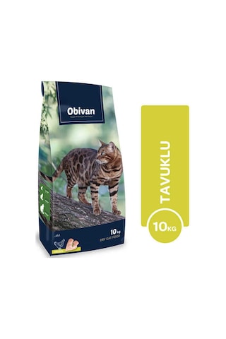 Obivan Adult Cat Tavuklu Kedi Maması 10 Kg