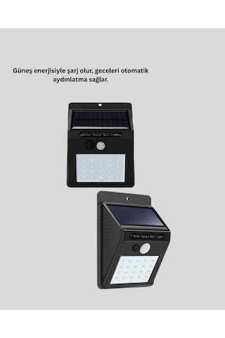 Mey İthalat Kablo Gerektirmeyen Solar Led Bahçe Ve Veranda Işığı Yeni Nesil Çok Renkli