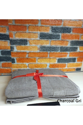 Özdilek Svv Border Kalın ve Süper Emici Yeni Seri Banyo Havlusu 76x147 - Charcoal Orta Gri