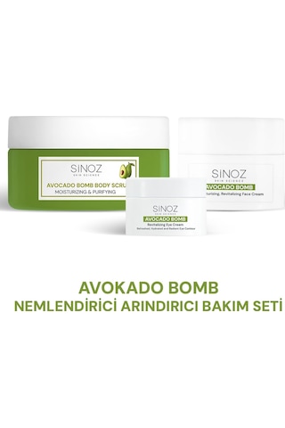Sinoz Avokado Bomb Nemlendirici ve Arındırıcı Bakım Seti 3'lü