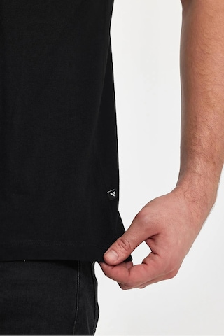 Erkek Compact Penye V Yaka T-shirt Siyah
