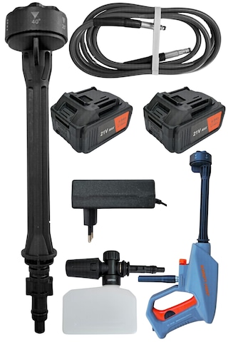 Kraft Hart ZD-035 21V 4AH Çift Akü Katlanabilir Basınçlı Yıkama Makinesi