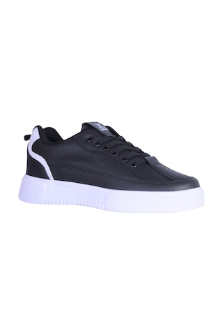 Luttoon Prt-4302 Syh-byz Cilt Erkek Sneaker Ayakkabı Siyah