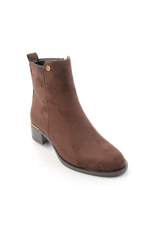 Bambi Kahve Süet Kadın Bot & Bootie K02823350072 Kahverengi