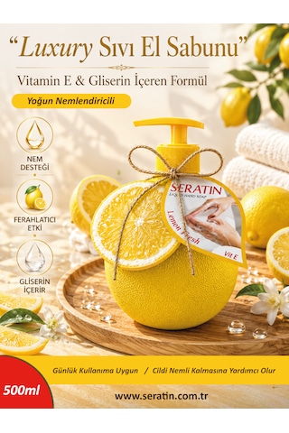Seratin Liquid Hand Soap Lemon Fresh 500ml