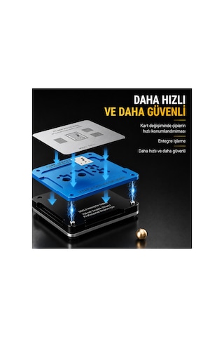 Cpu Reballing Konumlandırma Kalıbı Ve Çelik Stencil Seti A9-a15