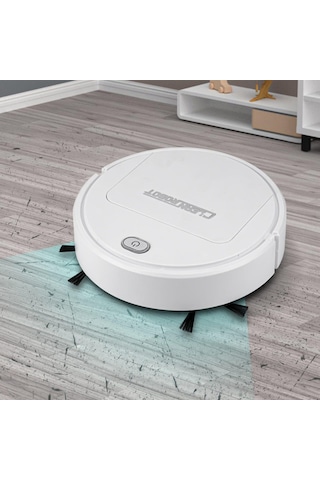 Moveevo Siyah Süper Ince 3'lü İşlevli Robot Süpürge: Güçlü Emme, Pet Tüyü Temizliği, Sessiz Çalışma İle Ahşap, Mermer Zeminler İçin Siyah