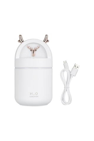 Konesam Beyaz Antler Şekilli Nemlendirici, 280ml, 2 W, Usb Besleme, Otomatik Kapatma, İki Sprey Modu