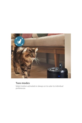 Philips Pet Series Akıllı Kedi Çeşmesi, 2,2l Kapasiteli, Hareket Sensörlü, Sessiz, 4 Katmanlı Filtre Plastik, Melamin Mama & Su Kapları