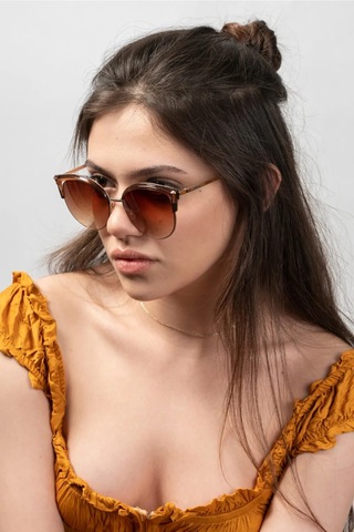 Daniel Klein Dk4256p-2 Kahverengi Cat Eye Kadın Güneş Gözlüğü