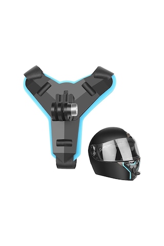 Techmaster Gopro Aksiyon Kamera Kask Alt Çene Bağlantı Aparatı Mavi Mavi - Siyah