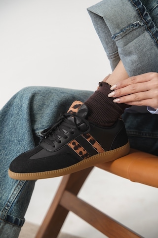 Daxtors Garantili Agnus Günlük Ortopedik Kadın Sneaker Spor Ayakkabı Siyah
