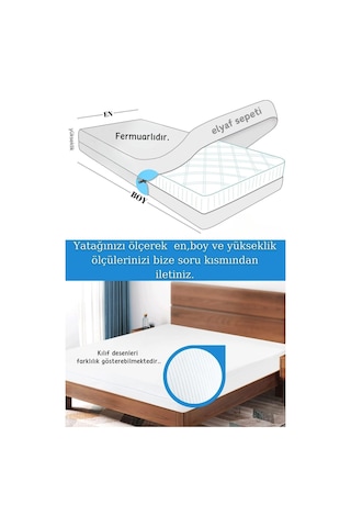 Fermuarlı Beyaz Yumuşak Full Yatak Kılıfı Yatak Pedi Kılıfı Yatak Şiltesi Kılıfı Not:yatak Yükseklik Belirtelim BEYAZ