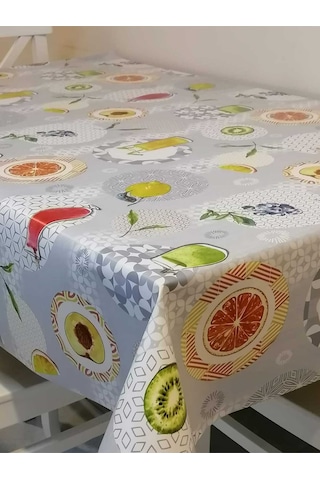 Elyaflı Pvc Muşamba - Desenli Silinebilir Masa Örtüsü 01fnt12152 Kırmızı
